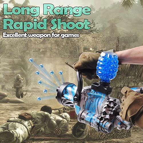 Electric Automatic Gel Ball Blaster, Auto Water Bullet Gun, Outdoor Team Game M134 Gatling, Splatter Ball Gun With 40000 Gel Balls, Eco-Friendly Water Ammo, Toys For Boys Kids Children And Adults,Blue #TOP5