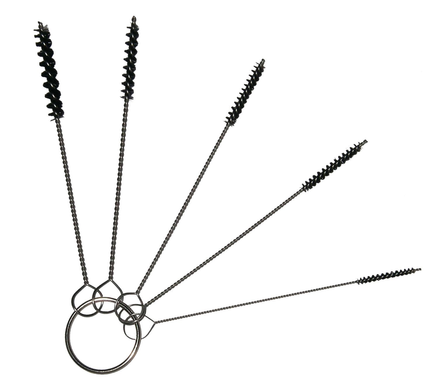 SPARMAX Set of 5 Airbrush Cleaning Brushes, Steel, médium