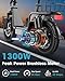 INSDRGN Peak 1300W Electric Scooter for Adults with Seat, 48V 13Ah Li Battery, 35 Miles Range, 20MPH Commuter E-Scooter with Basket, Max 330LBS, UL2849 Certified, C14 PRO Black