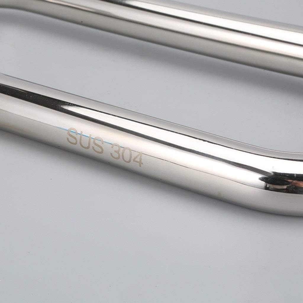 Tubular Shower Door Handles on Both Dides Back-to-Back Installation Door Knob Replacement Parts Sets for Shower Screen Bathroom Glass Door Pull Bar (Size : 440mm Hole Centres)