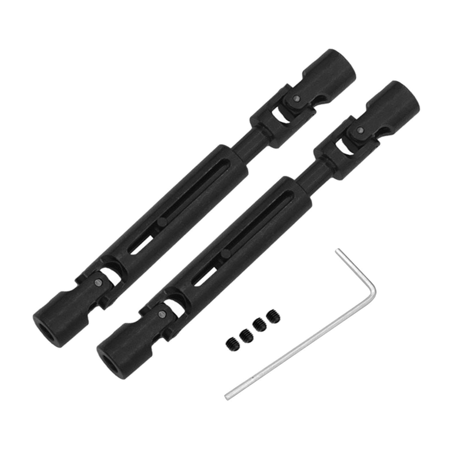 LOVIVER 2 Pieces RC Car Drive Shaft Replacements Accessories Upgrade for MN82 MN78 LC79 1/12 Scale RC Model Car Spare Parts Accessory, Black