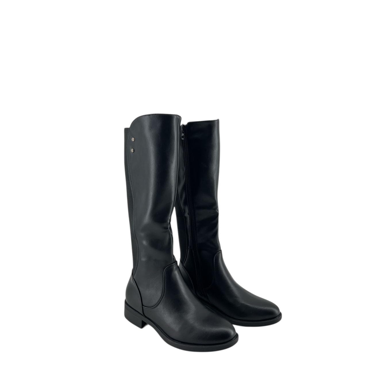 MODELISA - Botas Altas Diseño Clásico con Elástico Lateral Tacón Bajo para Mujer