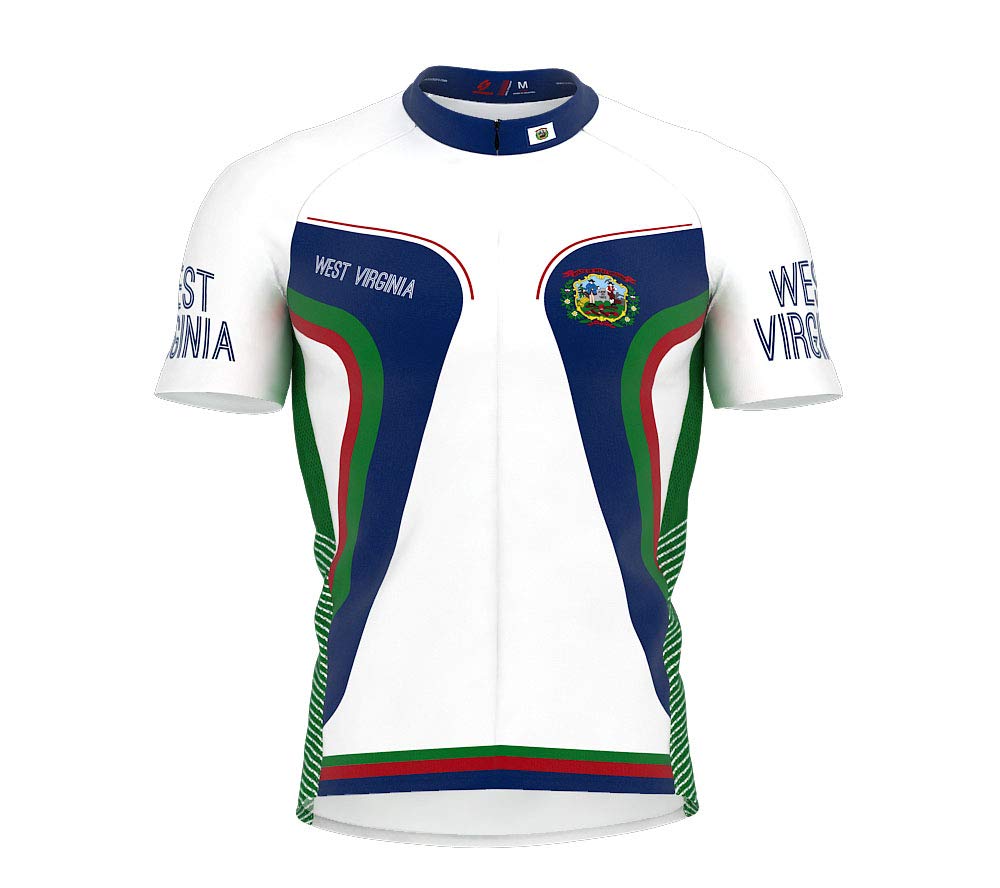 ScudoPro West Virginia Bike Short Sleeve Cycling Jersey for Men - Size 2XL Multicolored