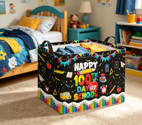 Image of Rectangular Baby Kids Storage Basket for Home Kitchen Girls Cute Toy Storage Bin Organizer Shelf Book Room Decor(Celebration)