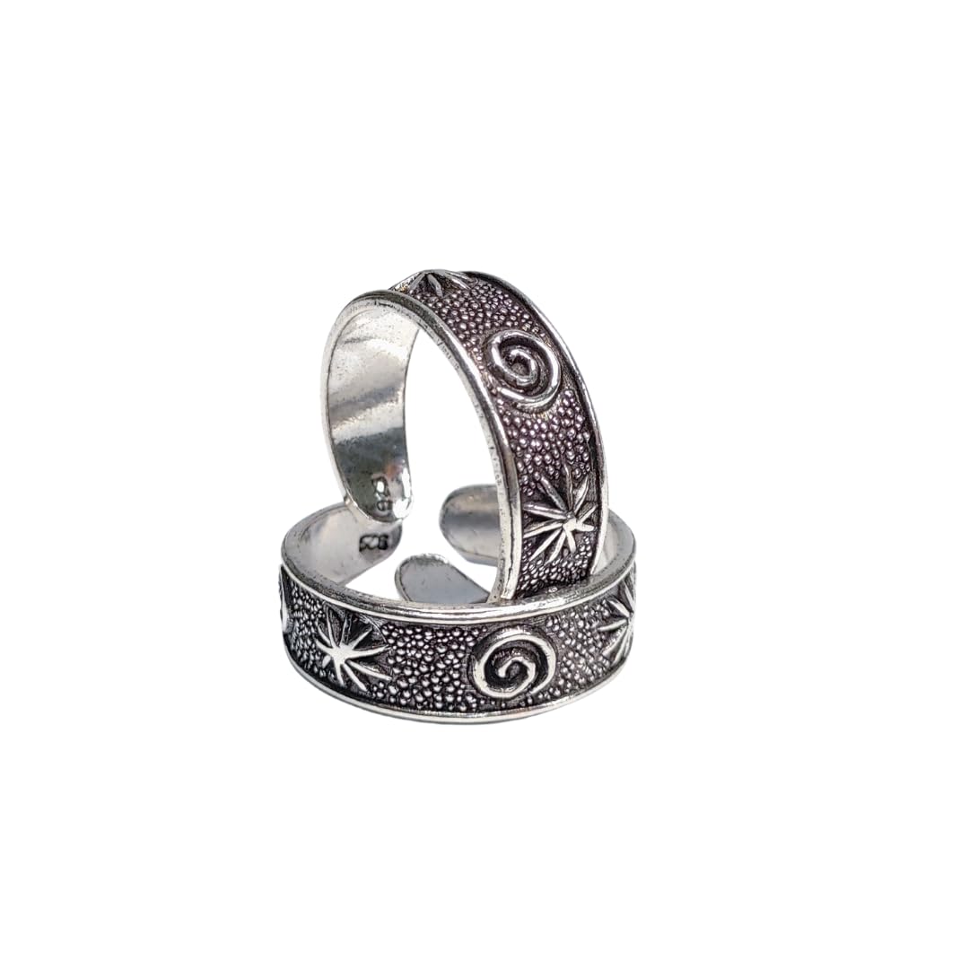 kvrg kashi vishwanath rudraksha & gems KVRG 925 Sterling Silver Toe Rings, Adjustable | Bicchiya/Toe Rings for Women and Girls | With Brand Certification and 6 Months Warranty*|Pack of 1-picture-17