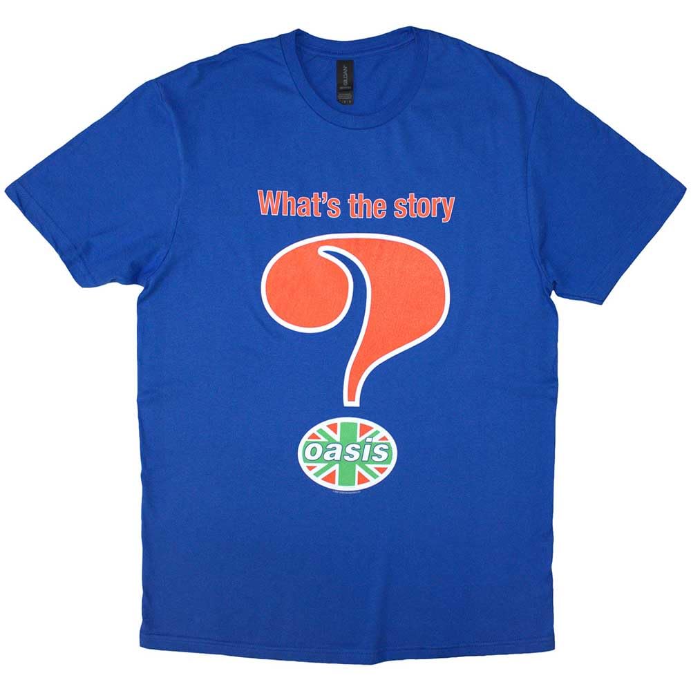 Oasis T Shirt Question Mark Band Logo Official Mens Blue XXL