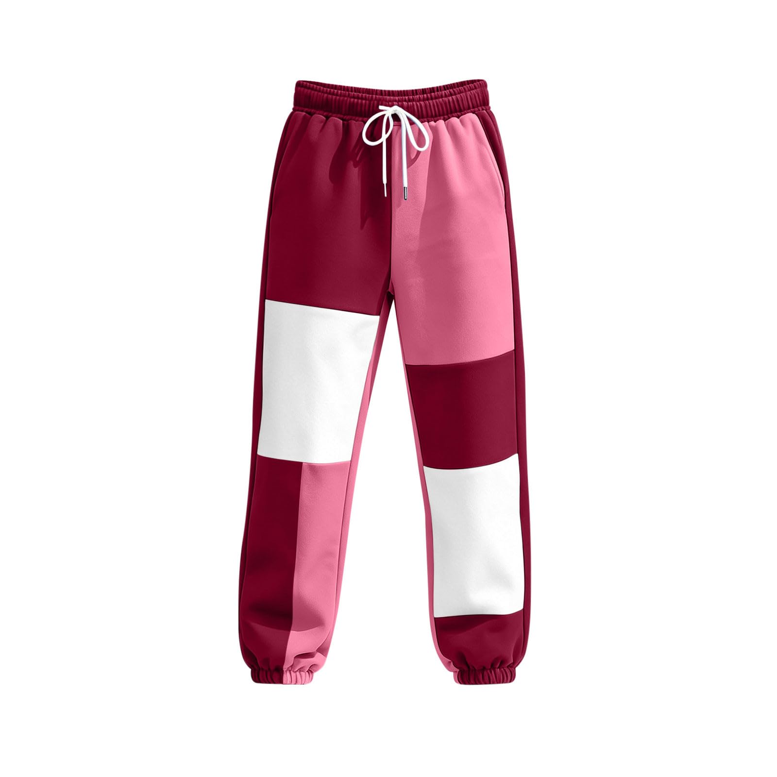 Pantaloni Donna Tuta Casual Pants Blocco di Colore Moda Pantaloni Tuta Donna con Tasche Running Joggers A Vita Alta vestibilità Rilassata Pantalone Ampia per Il Tempo Libero All'aperto