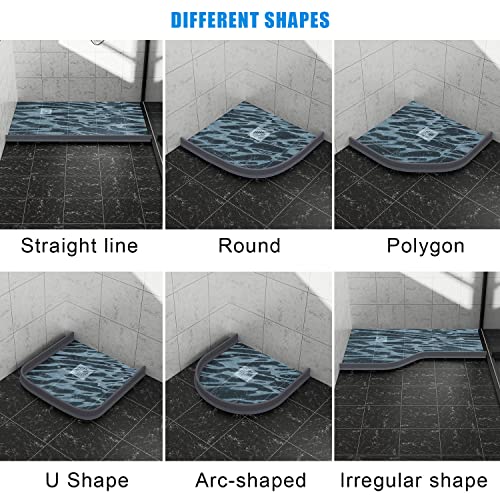 Sikaiqi 78 Inch Shower Threshold Water Dam Collapsible 1.100" Tall Shower Stopper Barrier And Stop Water Keep Dry And Wet Separation Suitable For Bathroom And Kitchen #TOP5