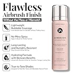 Jerome Alexander MagicMinerals AirBrush Foundation – 2 Piece Set with Airbrush Foundation and Kabuki Brush - Spray Makeup with Anti-aging Ingredients for Smooth Radiant Skin - Light Medium - Image 2
