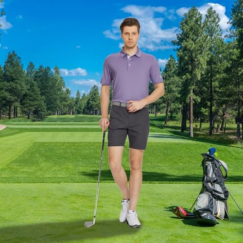 M MAELREG Golf Polo Shirts for Men Short Sleeve Dry Fit Solid Moisture Wicking Casual Performance Collared Mens Polo Shirts2