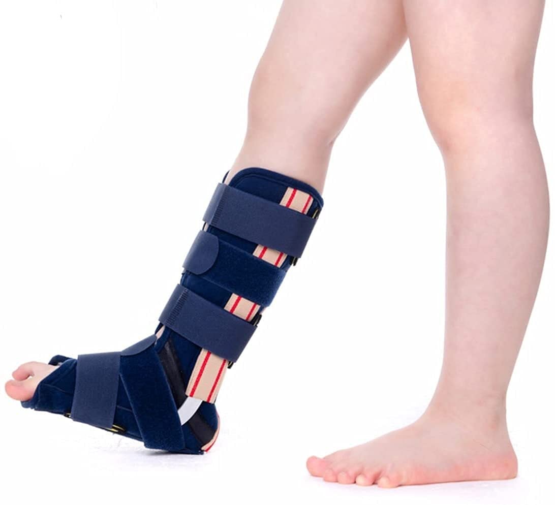 Soporte para la Periostitis Tibial Ortesis para pie caído Férula de fijación para Pantorrilla y Tobillo Infantil Sujetador de Soporte para rehabilitación de esguinces, fracturas