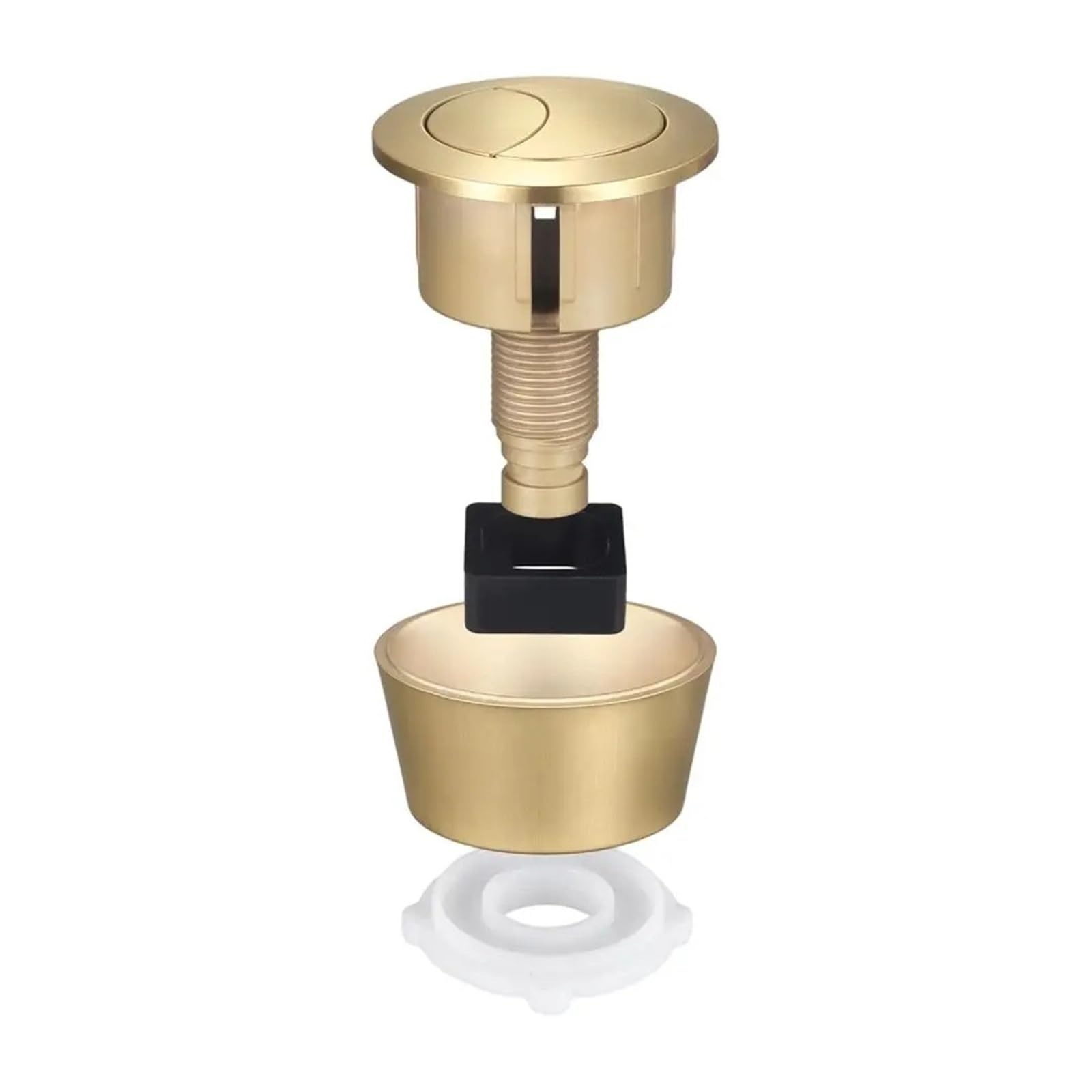 Kit de botón de descarga for inodoro, válvula de descarga doble, botón de repuesto for tapa de cisterna de 20mm y 40mm, botón de tanque de inodoro(Gold)