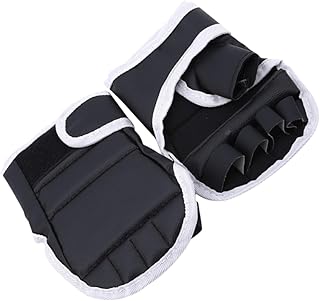 INOOMP 1 Par De Luvas De Luta De Boxe Luvas De Boxe Pretas Suprimentos De Boxe Luvas De Kickboxing Luvas De Treinamento Luvas De Boxe Pretas Luvas Portáteis De Couro Pu Luvas De Boxe