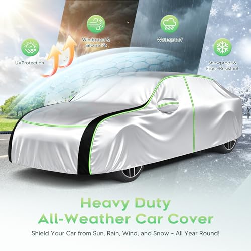 Image of Cartist Hail Protector Car Cover Waterproof All Weather, Heavy Duty Outdoor Sun UV Rain Cover for Toyota Corolla, Nissan Sentra, Honda Civic, Mazda 3, Audi A3, Kia Forte...(Fit Sedan 178-185 in)