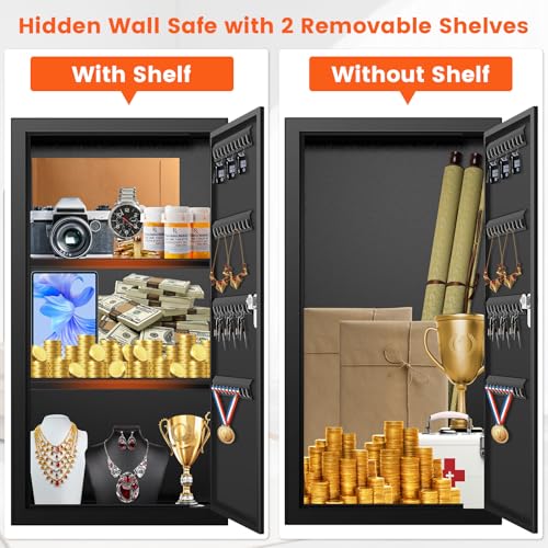 Image of 25.6 inch Tall Wall Safe Between 16 inch Studs | 33% Larger Capacity | In Wall Safe