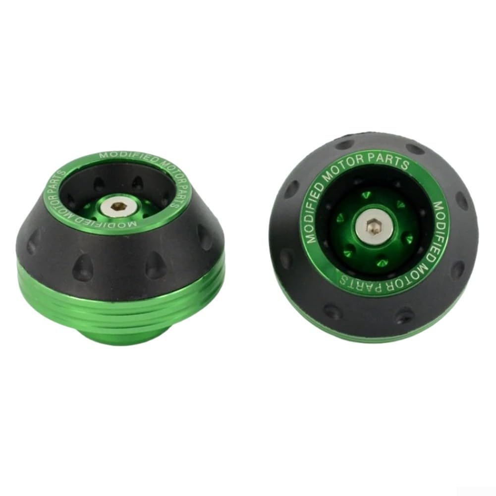 Front Fork Crash Pads for Motorcycle and Scooter, Alloy Drop Sliders Wheel Axle Protectors, Anti Scratch Frame Fall Protection Guard, For Bike Decoration(green)