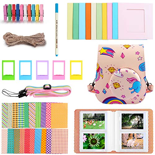 Funda y accesorios compatibles con cámara Fujifilm Instax Mini 11 Instant Polaroid, paquete incluye álbumes, filtros, correa para el hombro y otros accesorios