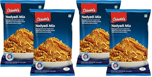 Image of Chheda's - Nadiyadi Mix - Gujrati Snack - Besan Sev Mixed with Lentils (300g Pack of 4)