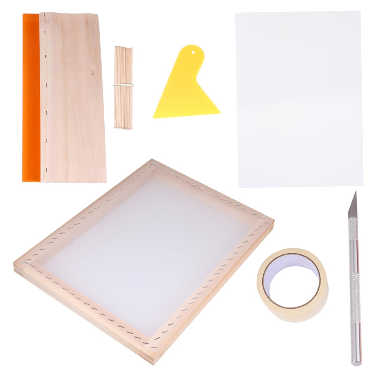 Kit sérigraphie cadre bois de haute densité et film transparent jet d'encre stable