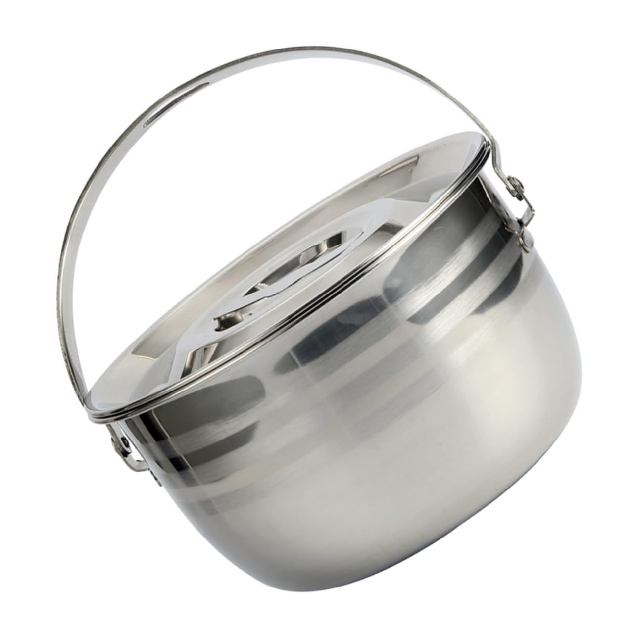 BESPORTBLE Thick Camping Pot Non-stick Outdoor Food Saucepan for Hiking Picnics Cookware High-temperature Resistant Lightweight Sturdy Design for