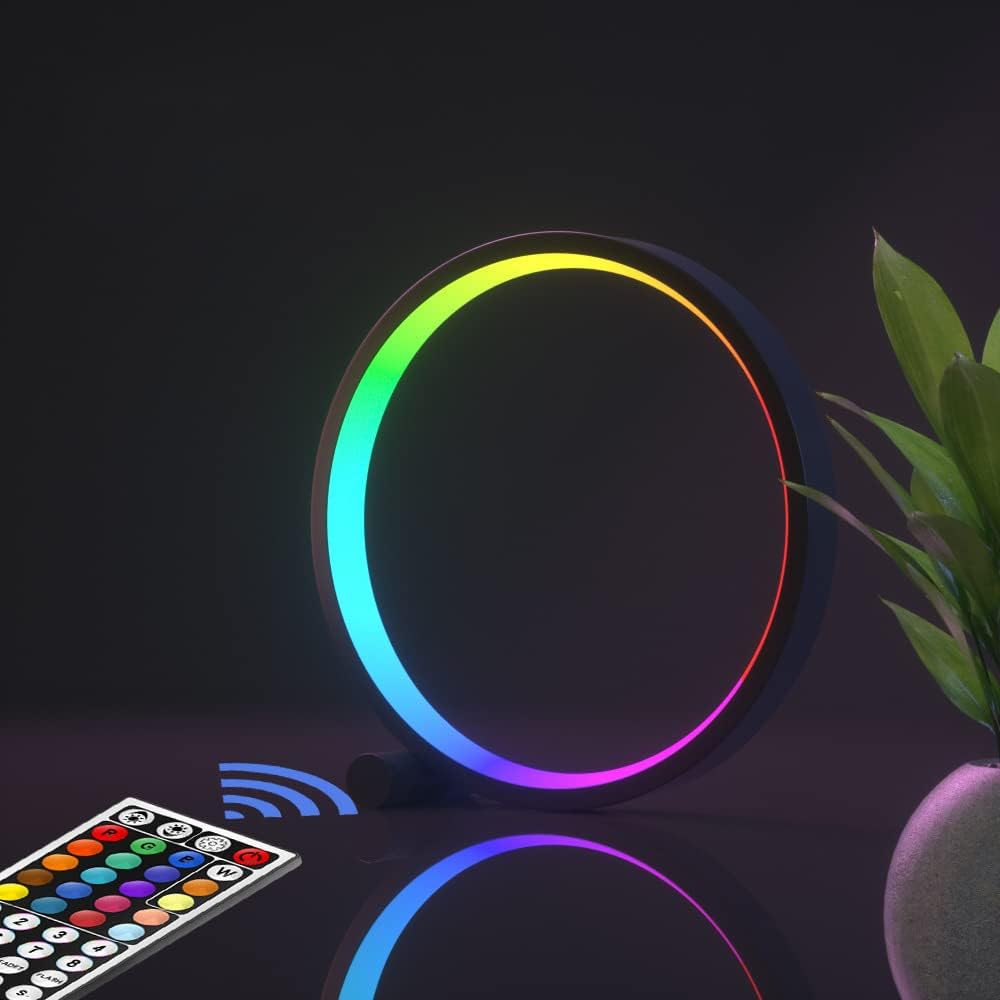 LED Ornament Table Lamp,RGB Gaming Pickup Desk Lights,Desktop Mood Lighting,Internet Celebrity Media Live Decoration Desk Lamp,17 Static Colors,13 Dynamic Colors