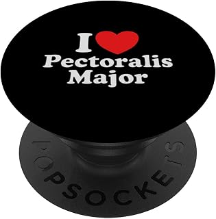 I Love Pectoralis Major Gym Muscles Lifting Breast Flexing PopSockets Adhesive PopGrip