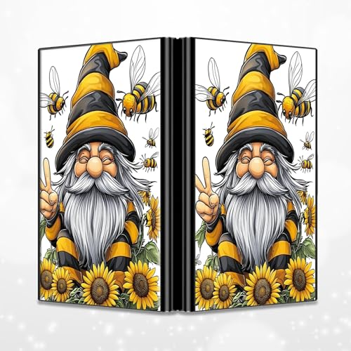 Image of Slim Credit Card Holder, Bee Dwarf Sunflower RFID Blocking Metal Wallet for Men & Women, Aluminum Minimalist Hard Case Pocket-Sized Business Cards Organizer (Fits Up to 10 Cards)
