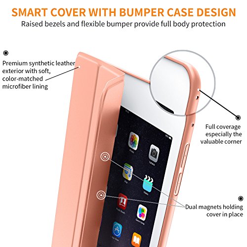 Dtto Case For Ipad Mini 4,(Not Compatible With Mini 5Th Generation 2019)Ultra Slim Lightweight Smart Case Trifold Stand With Flexible Soft Tpu Back Cover For Ipad Mini4[Auto Sleep/Wake],Bright Orange #TOP2