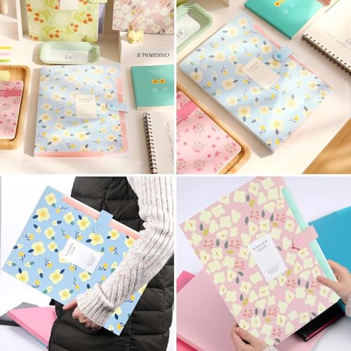 Image of Corslet Pack of 2 File Holder for Documents A4 Size, Expanding File Folder Document Organizer File & File Bag for Certificates and Documents, Office File Folder, Portfolio File Folder for Students