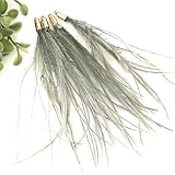 ふわっと柔らかい カン付き フェザー 羽 タッセル ファー ダチョウ カーキ パーツ 素材 2個