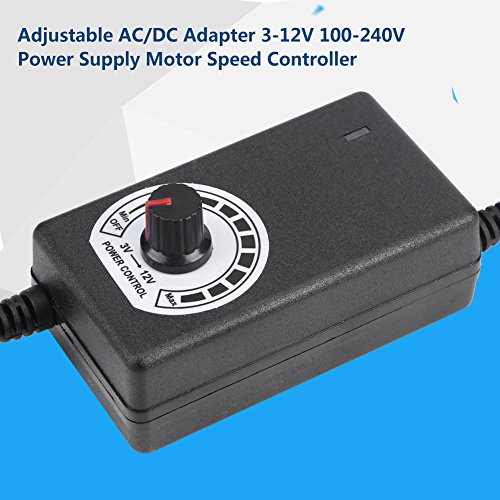 Adaptador, interruptor do controlador de velocidade 3-12V Adaptador ajustável Controlador de velocid