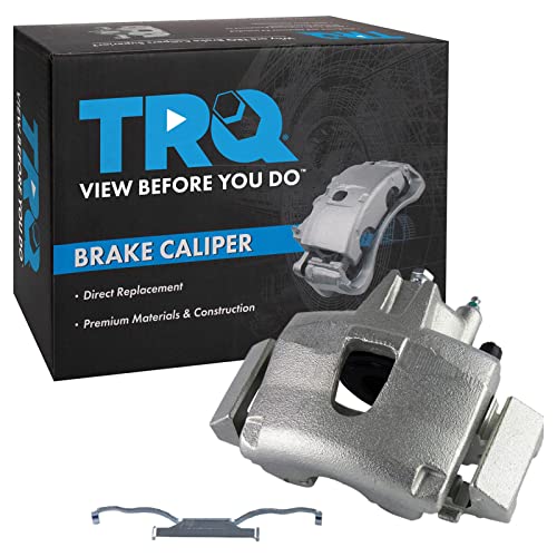 Image of TRQ Front Right Brake Caliper with Mounting Bracket Passenger Side
