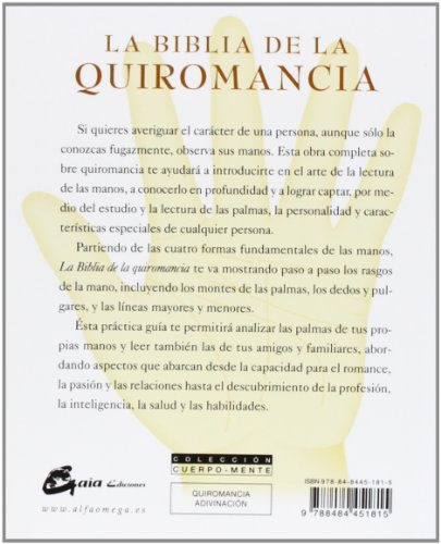 Biblia de la quiromancia / The Palmistry Bible: Guia definitiva para la lectura de las manos / Defin