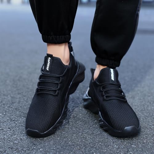 Image of EGMPDA Mens Shoes Running Slip On Tennis Walking Shoes Lightweight Breathable Sneakers for Gym Work Casual Soft Sole Trainers Non Slip Athletic Footwear