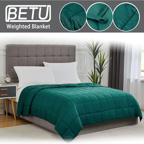 Green Weighted Blanket for Adults 20lbs, 88"x104", King Size Cooling Heavy Throw Blanket for 130-220lbs, Microfiber Soft Thick Big Blankets Weighted Comforter Gift for Sleeping