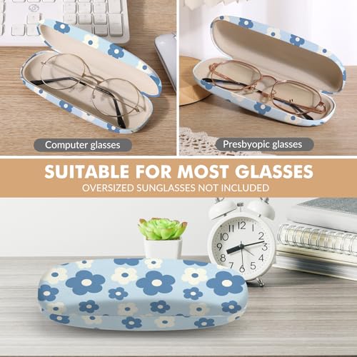Image of Glasses Case Hard Shell,Portable Protective Eyeglasses Case, Eyeglass Holder Box with Cleaning Cloth, for men women