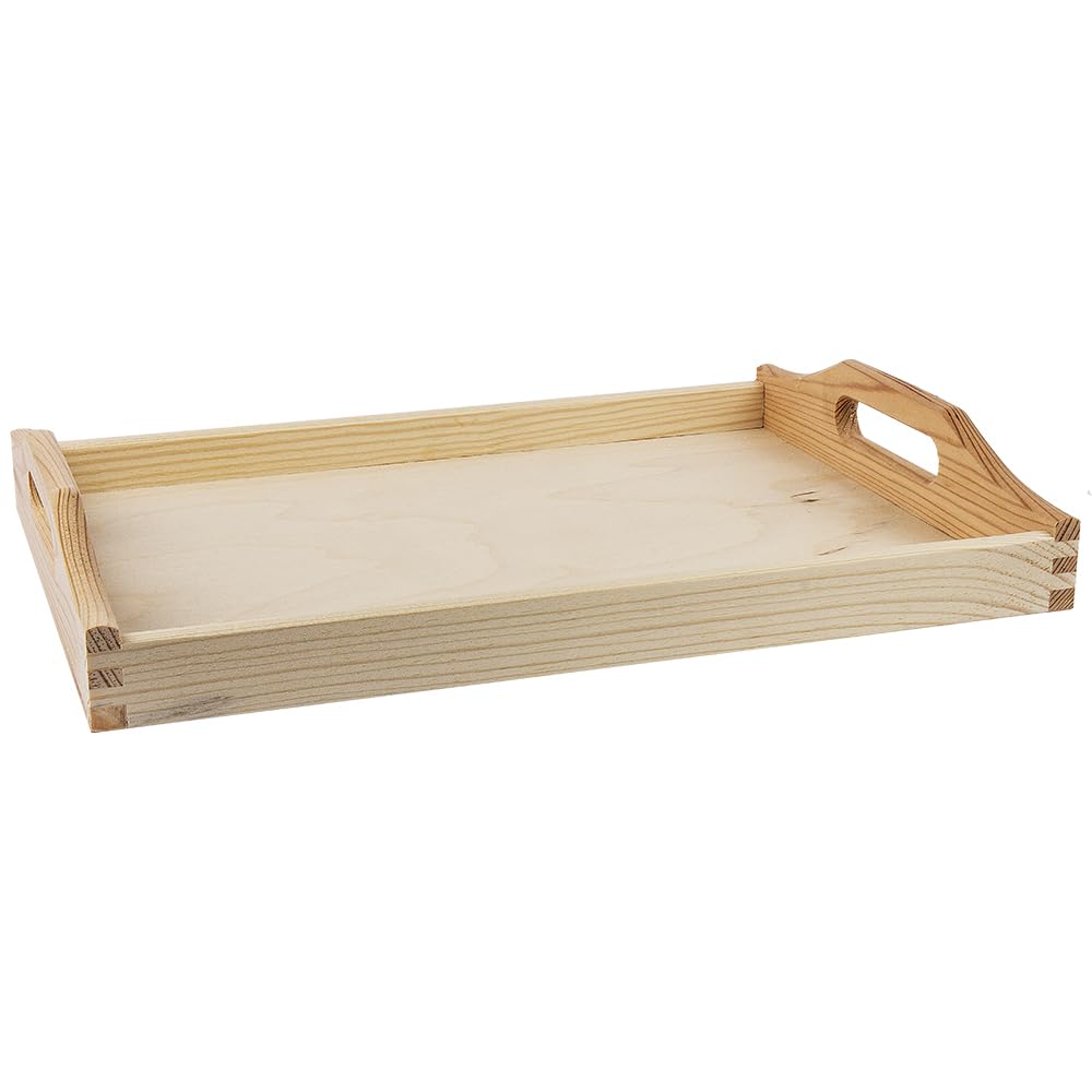 Ideen Mit Herz Wood Color Wooden Tray | Untreated | 30 Cm X 20 Cm X 5 Cm