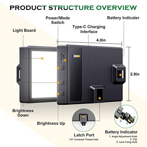 Aureday Rechargeable Selfie Light, Clip-On Led Ring Light For Phone, Laptop, Tablet And Computer, Portable Phone Light For Selfie/Video Conference/Zoom Call/Photography/Makeup/Picture #TOP1