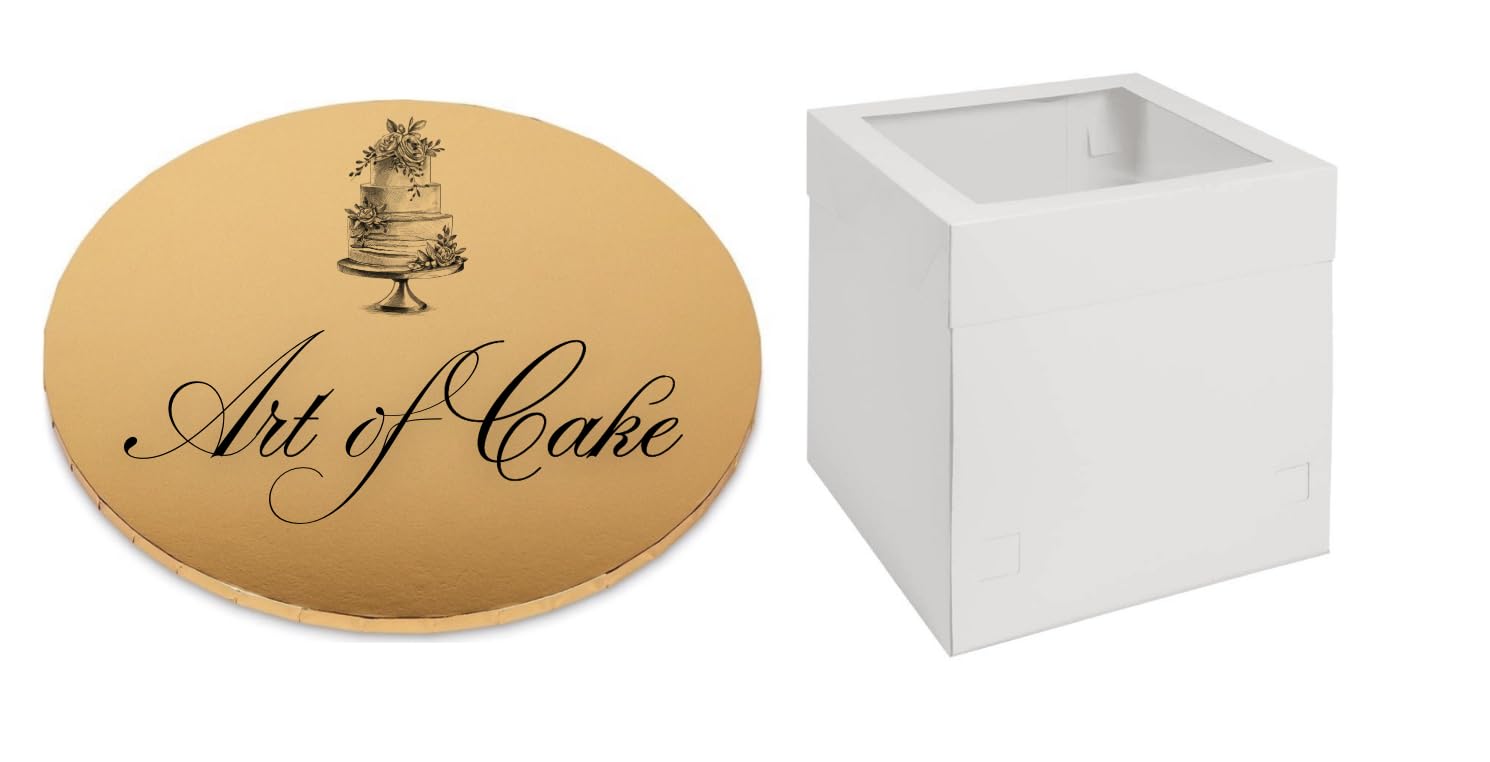 Art of cake® Masonite Gold Mirror Board (10mm) 10in And TALL Window Box 10x10x10