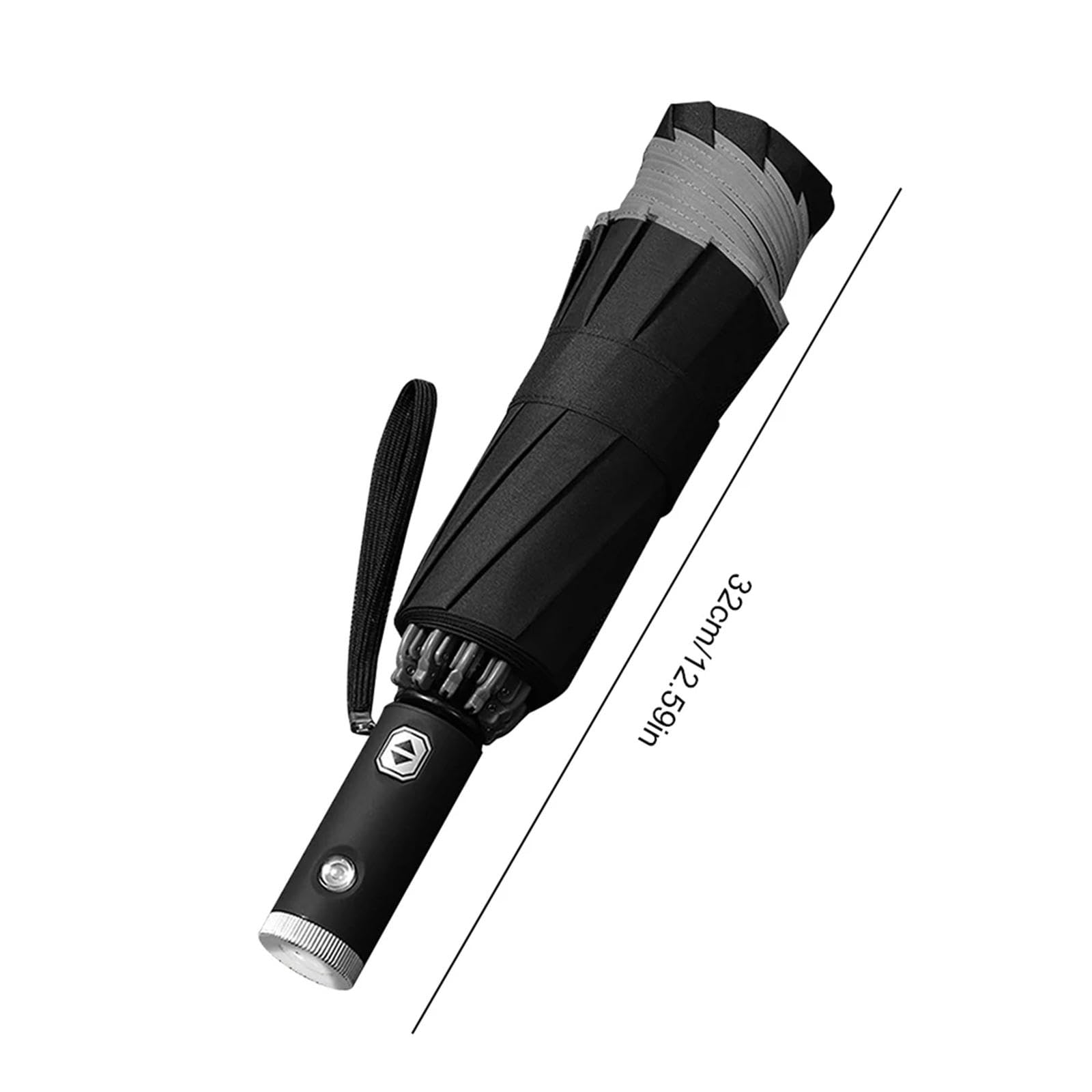 Ombrello Ombrello Da Viaggio Completamente Automatico Con Luce Led Con Ombrelli Uv Riflettenti Della Striscia