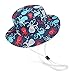 Cappello da Sole per Bambini Cappellino Estivo da 50 + UPF Protezione Solare Neonate Berretto da Spiaggia a Tesa Larga con Cinturino sottogola Regolabile