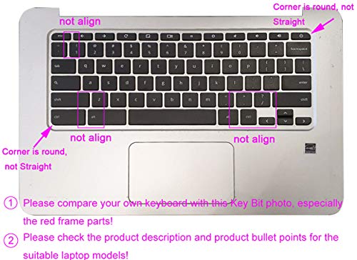 Protector de teclado compatible HP Chromebook 11 y 14 negro miniatura 2