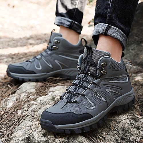 PDUEX Thermal Products Mountaineering Shoes Outdoor high Shoes Hiking Shoes Cross Country Running Shoes Men's Shoes to Protect Your feet (Color : Yellow, Size : 8.5)4