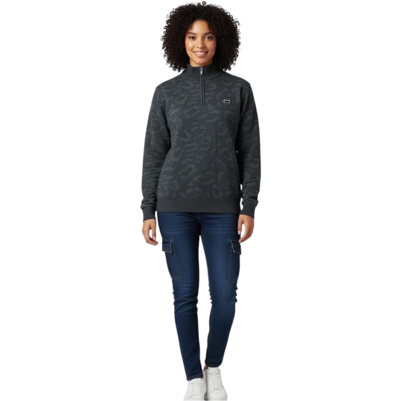 Women's Winter Pullover Sweater Dark Cotton Blend Medium Soft Stylish All-Day Warm Knit-image-33