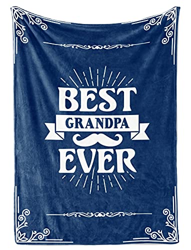 Product Image of the InnoBeta Gifts for Grandpa, Throw Blanket for Grandfather, Presents from Granddaughters Grandsons for Christmas, Birthday, Father's Day - Best Grandpa Ever (50x65 inches)
