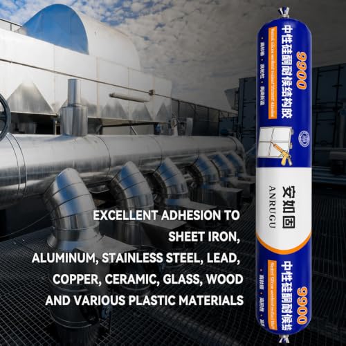 Image of ANRUGU 9900 Neutral Silicone Weather-Resistant Structural Adhesive, High Bonding, High Toughness, for Doors, Windows, Tiles & Bathrooms(590ML)