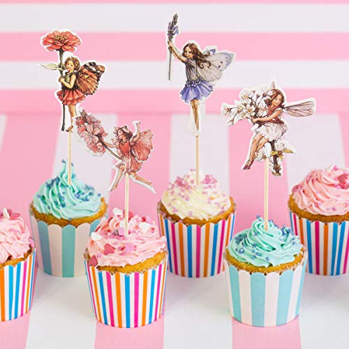 Yunko 24 Pcs Fairy Cupcake Toppers Fairy Cupcake Picks For Kids Birthday Party Decorations #TOP5