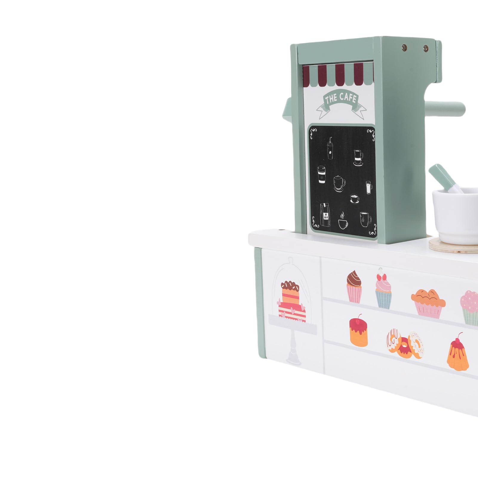 Set di Giocattoli per Caffettiera per Bambini Gioco di Ruolo in Legno per Giochi Fantasiosi e Sviluppo di abilità Sociali 12,6x7,95x4,45 Pollici