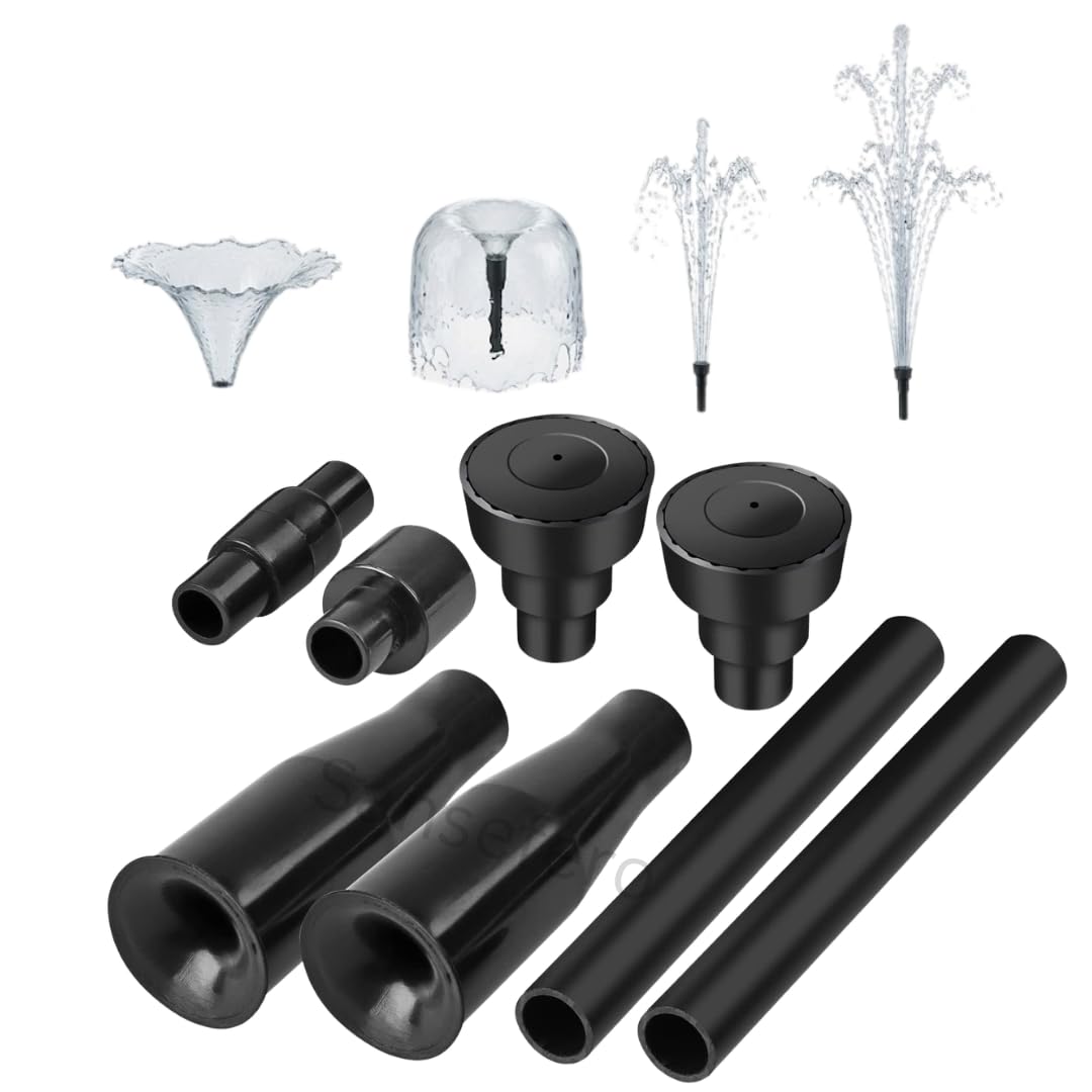 SANSEFERO Fountain Kit Head Set kit Extension for Fountain Pump Water Head Fountain Head Set With a Small 4 Shapes (Small) Kit-image-6