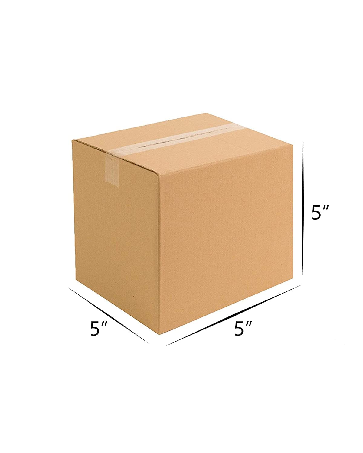 LPILPI 5" Lenght x 5" Breadth x 5" Height Brown 3 Ply Small Corrugated Cardboard Packaging Box For Multi Purpose Use (Pack of 25)